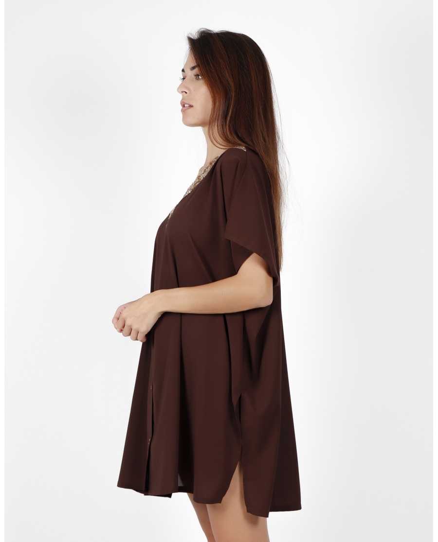 ADMAS Vestido Kafkano Bright Sequins para Mujer CHOCOLATE ADMAS Vestido Kafkano Bright Sequins para Mujer CHOCOLATE