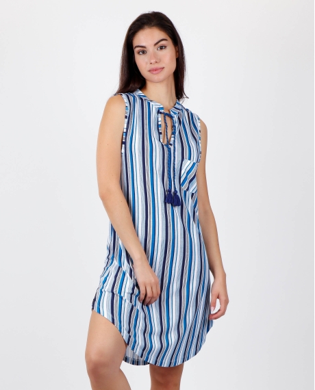 ADMAS Vestido Thousand Stripes para Mujer AZUL 2
