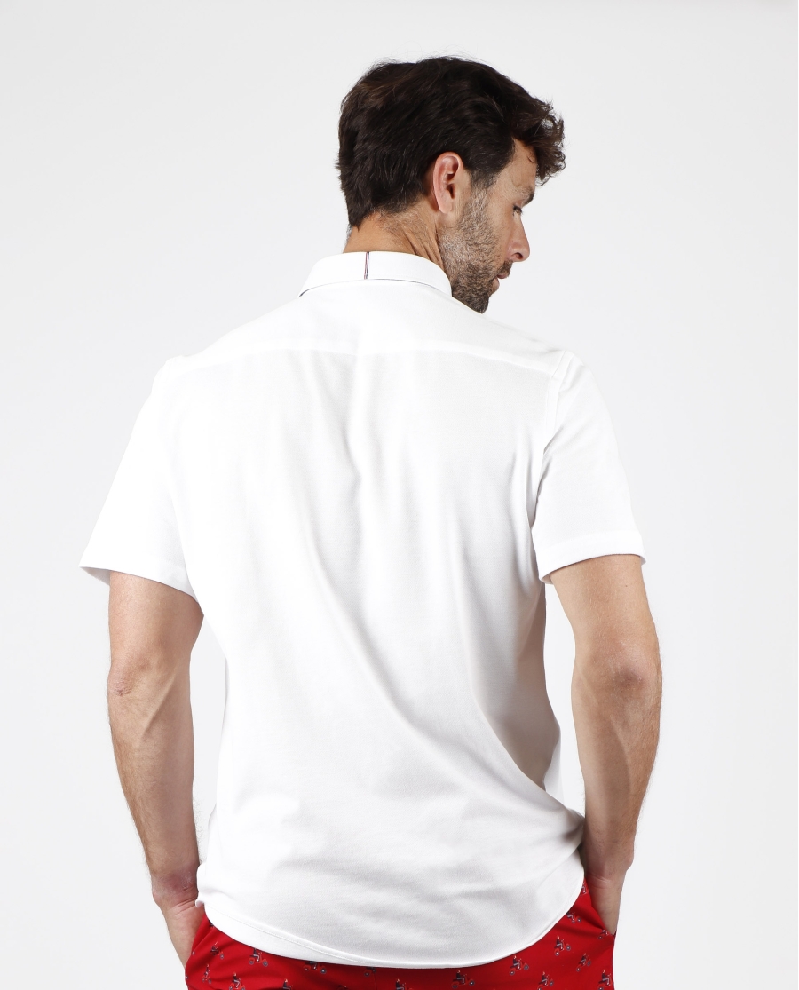 DIVER Polo Piqué para Hombre BLANCO