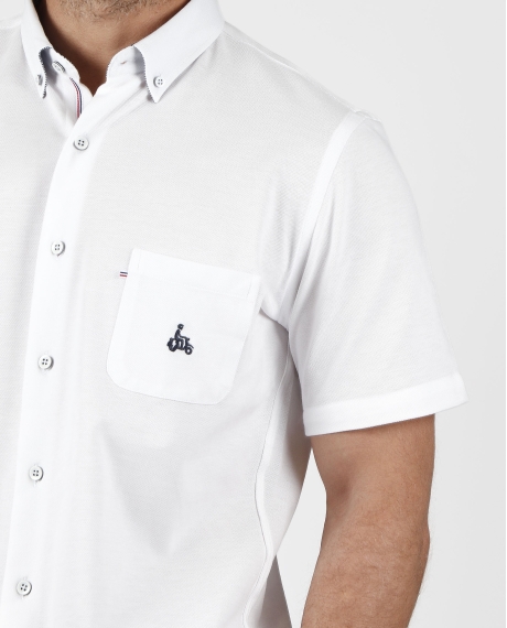 DIVER Polo Piqué para Hombre BLANCO 2