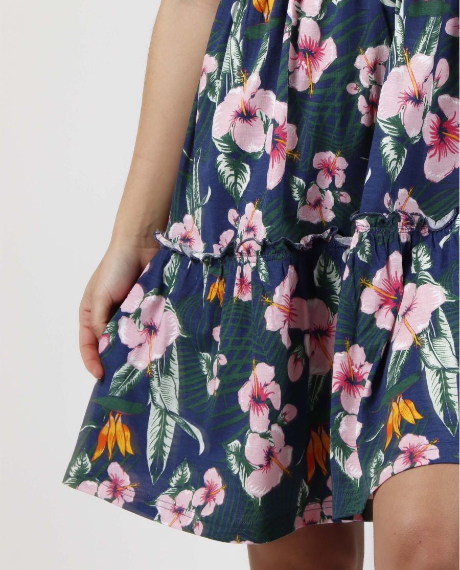 ADMAS Vestido Tirantes Hawaii para Mujer MARINO ADMAS Vestido Tirantes Hawaii para Mujer MARINO