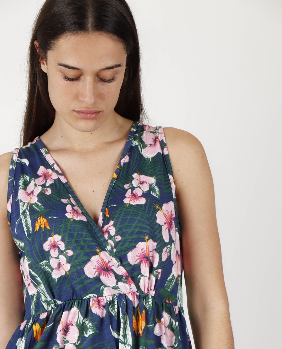 ADMAS Vestido Tirantes Hawaii para Mujer MARINO ADMAS Vestido Tirantes Hawaii para Mujer MARINO