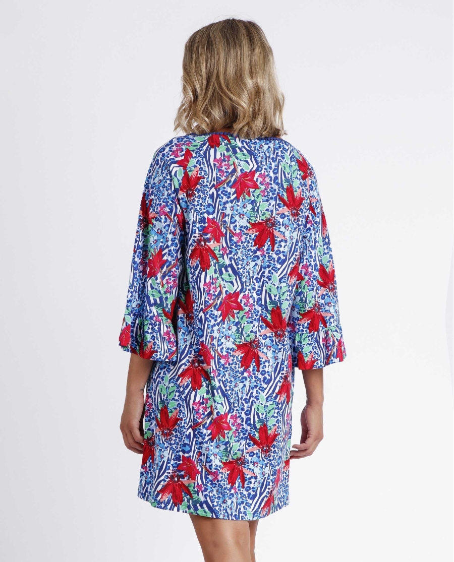 ADMAS Vestido Summer Jungle para Mujer AZUL