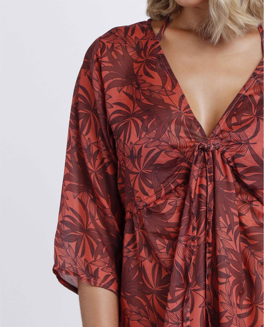ADMAS Vestido Sunset Palm para Mujer COBRE ADMAS Vestido Sunset Palm para Mujer COBRE
