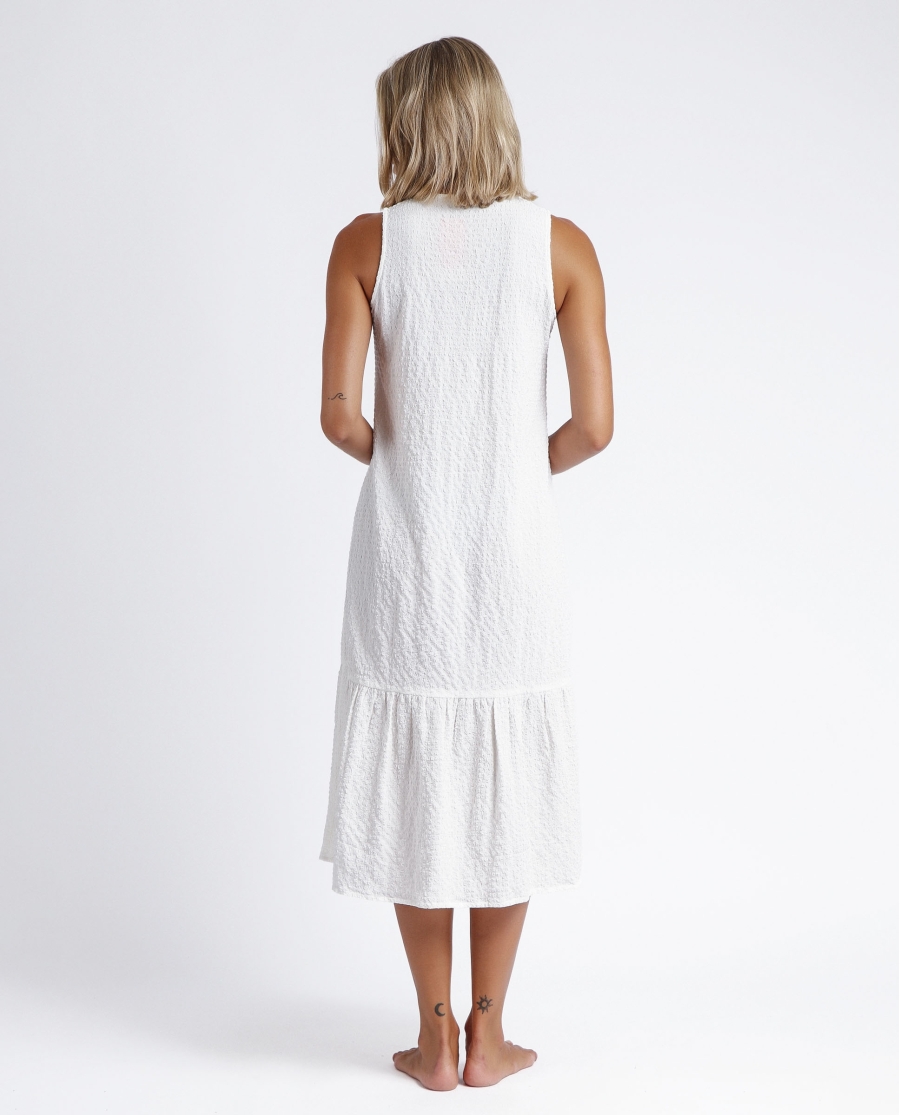 ADMAS Vestido Largo Palomita para Mujer BLANCO ADMAS Vestido Largo Palomita para Mujer BLANCO