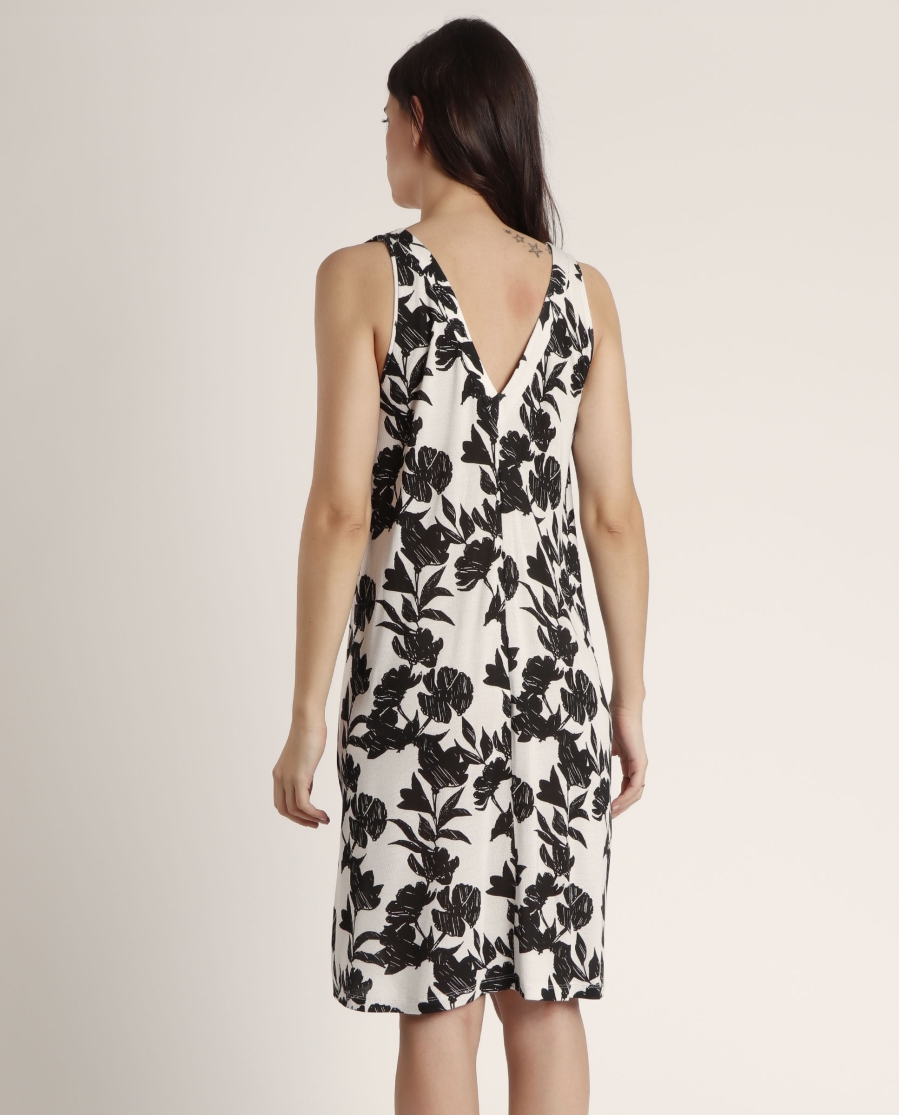 ADMAS Vestido Sin Mangas Waves para Mujer BLANCO ADMAS Vestido Sin Mangas Waves para Mujer BLANCO