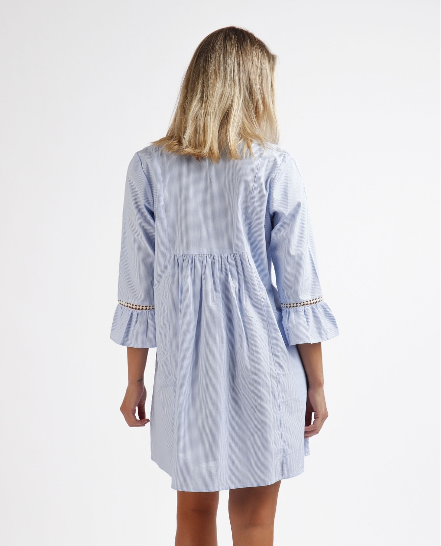 ADMAS Vestido Manga Acampanada Sail Time para Mujer AZUL