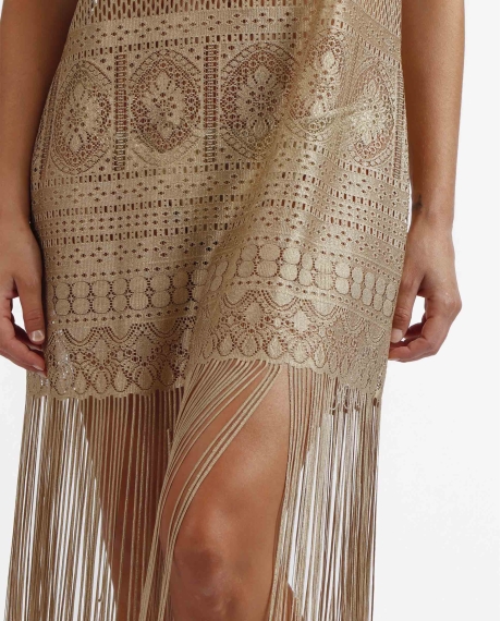 ADMAS Vestido Playa Shiny para Mujer ORO 2