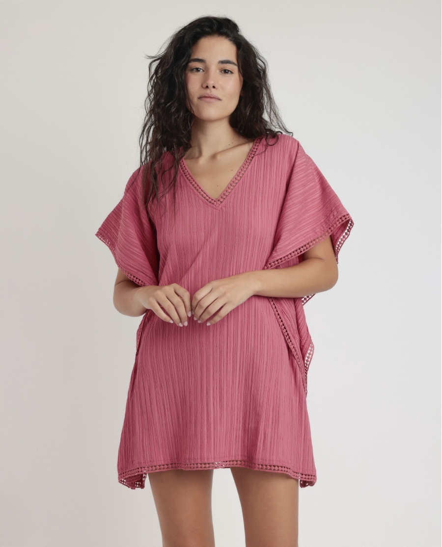ADMAS Vestido Kaftan Hawaii para Mujer ROSA ADMAS Vestido Kaftan Hawaii para Mujer ROSA