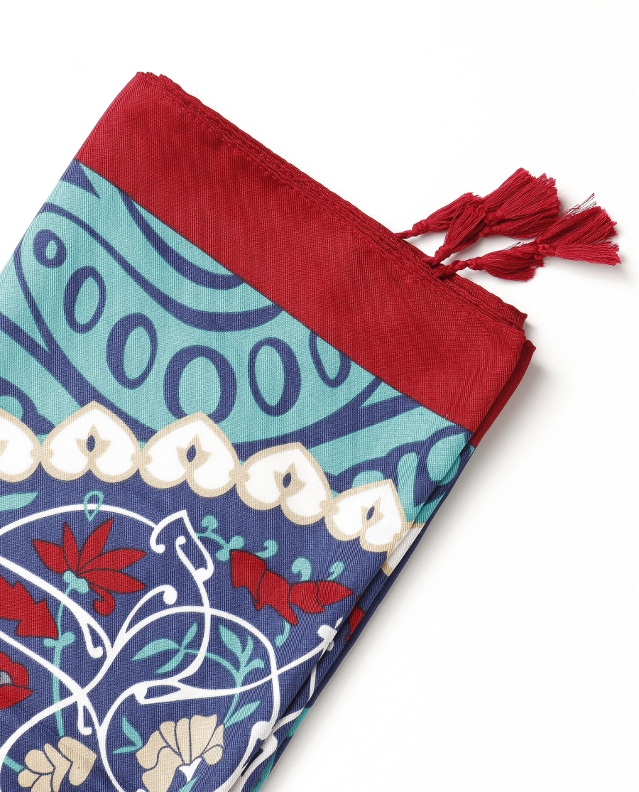 ADMAS Pareo Mandala Ethnic para Mujer BURDEOS