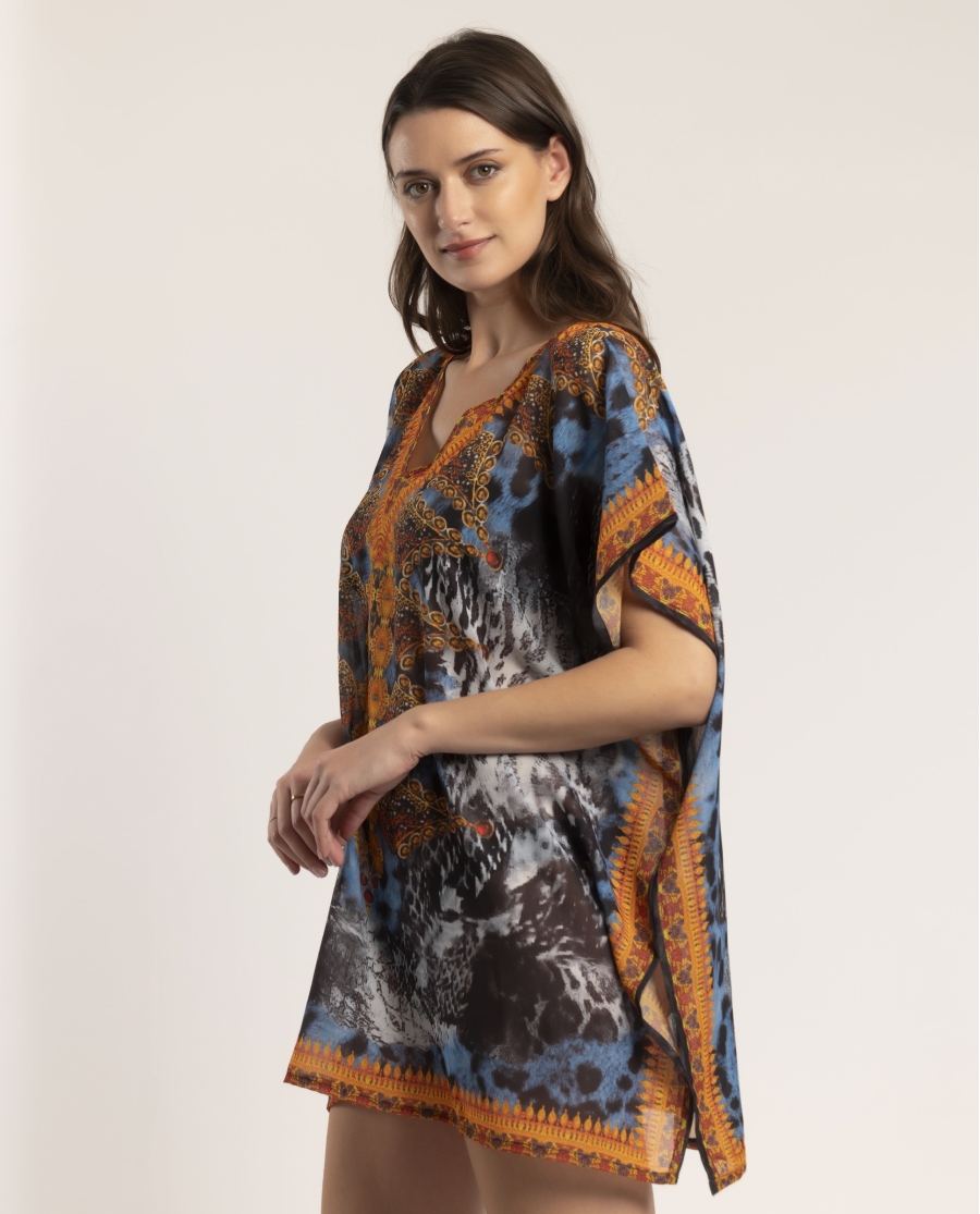 ADMAS Vestido Kaftán Vainica para Mujer MULTICOLOR ADMAS Vestido Kaftán Vainica para Mujer MULTICOLOR