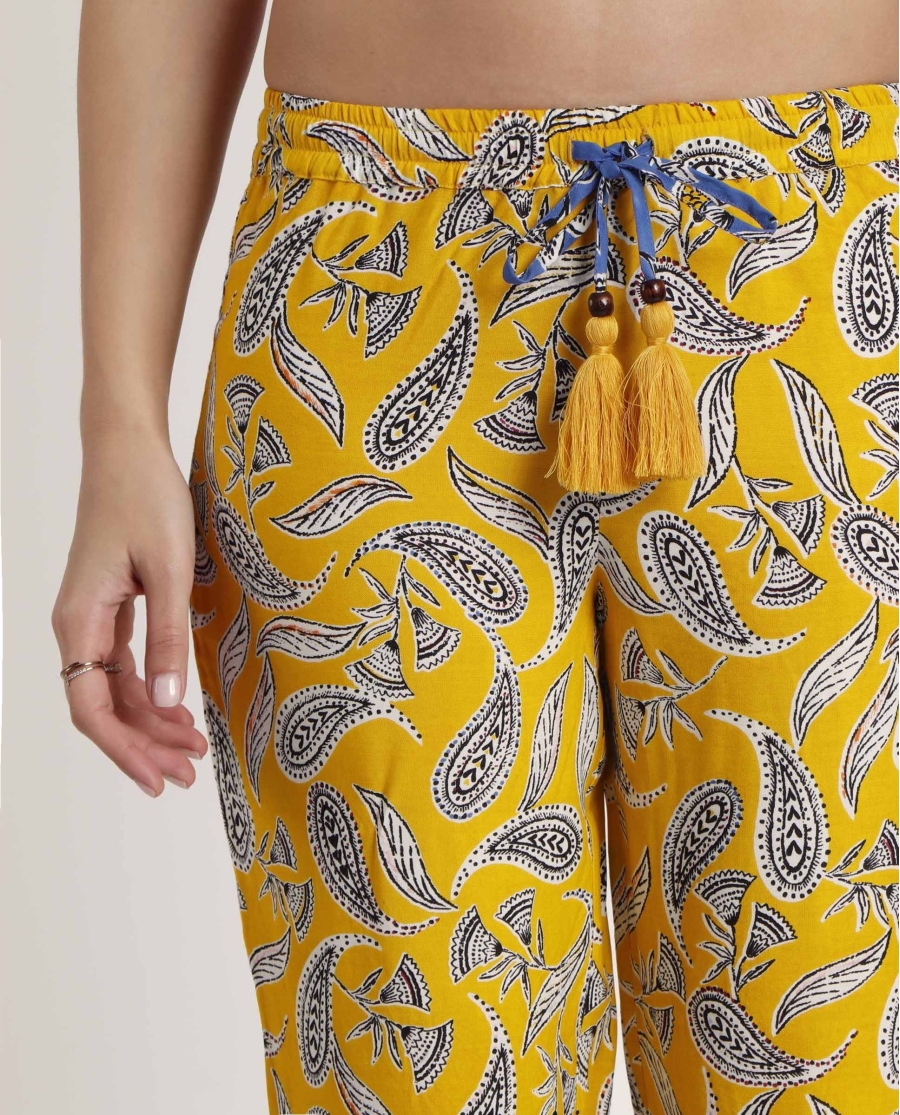 ADMAS Pantalón Playa Hippy Beach para Mujer AMARILLO ADMAS Pantalón Playa Hippy Beach para Mujer AMARILLO