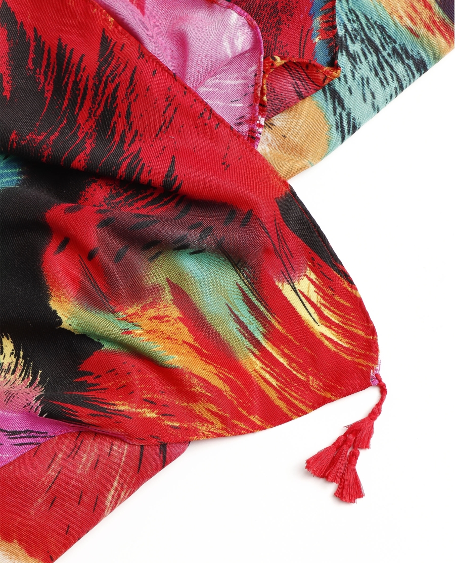 ADMAS Pareo Plumas Tropical para Mujer MULTICOLOR