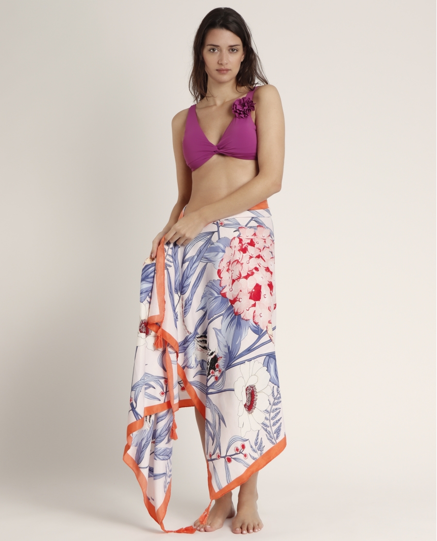 ADMAS Pareo Hojas Azules para Mujer AZUL ADMAS Pareo Hojas Azules para Mujer AZUL