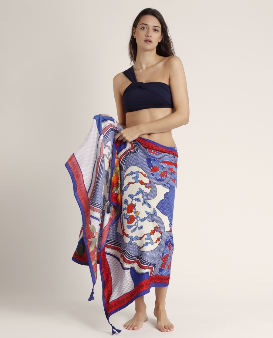 ADMAS Pareo Sicilia para Mujer AZUL ADMAS Pareo Sicilia para Mujer AZUL