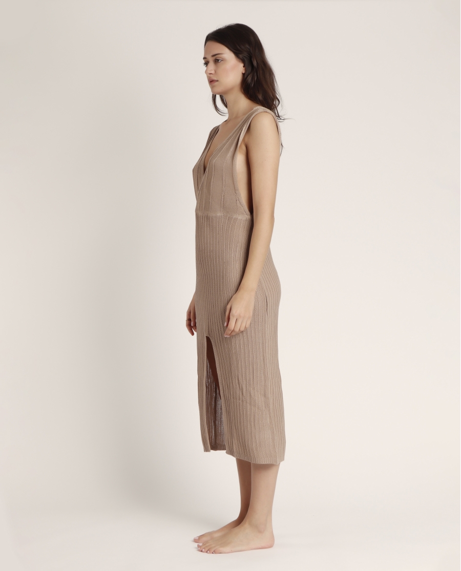 ADMAS Vestido Sin Mangas Cool para Mujer CAMEL ADMAS Vestido Sin Mangas Cool para Mujer CAMEL