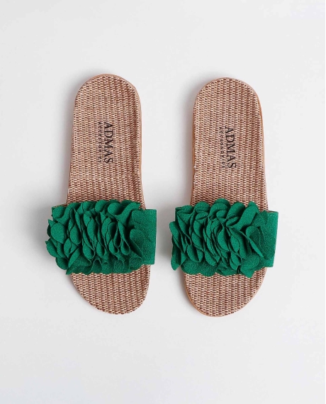 ADMAS Sandalias Flores para Mujer VERDE