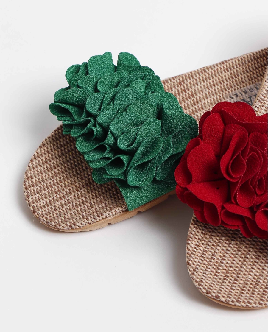 ADMAS Sandalias Flores para Mujer, (Caja 6 pares) SURTIDO