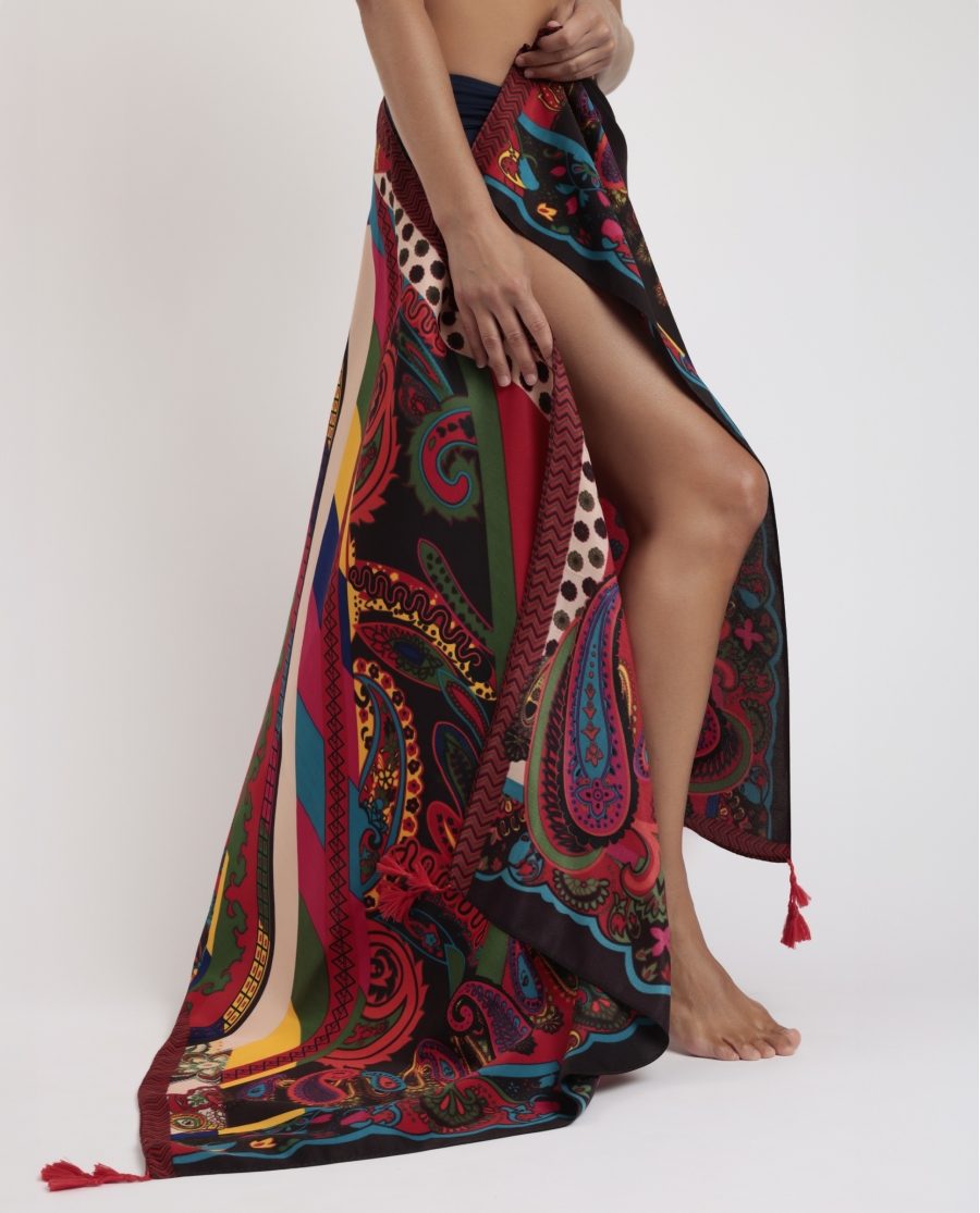 ADMAS Pareo Paisley Multicolor para Mujer MULTICOLOR