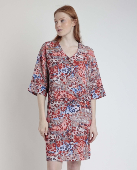 ADMAS Vestido Kimono Manga Francesa Luxury Red para Mujer ROJO