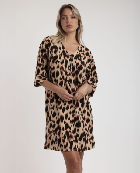 ADMAS Vestido Kimono Manga Francesa Big Skin para Mujer PIEL