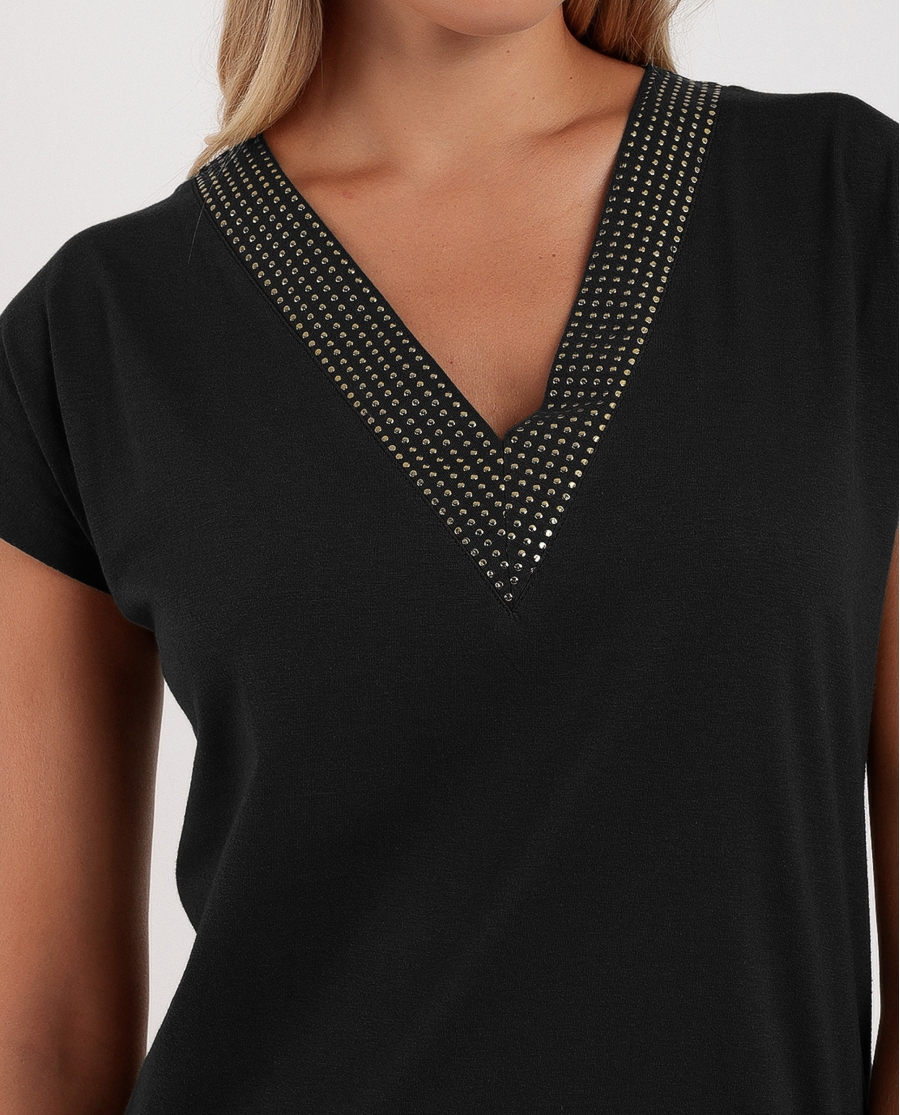 ADMAS Vestido Manga Corta Punk Beach para Mujer NEGRO