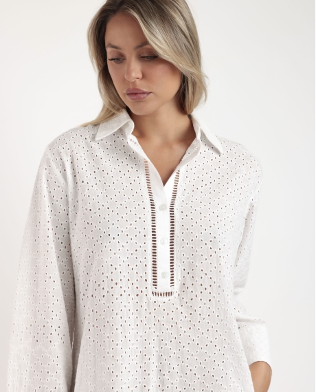 ADMAS Vestido Manga Larga Mykonos para Mujer BLANCO 2