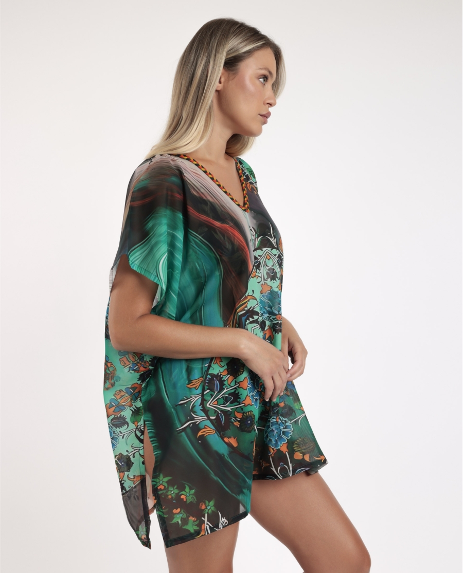 ADMAS Vestido Kaftan Manga Corta Turkish para Mujer TURQUESA ADMAS Vestido Kaftan Manga Corta Turkish para Mujer TURQUESA