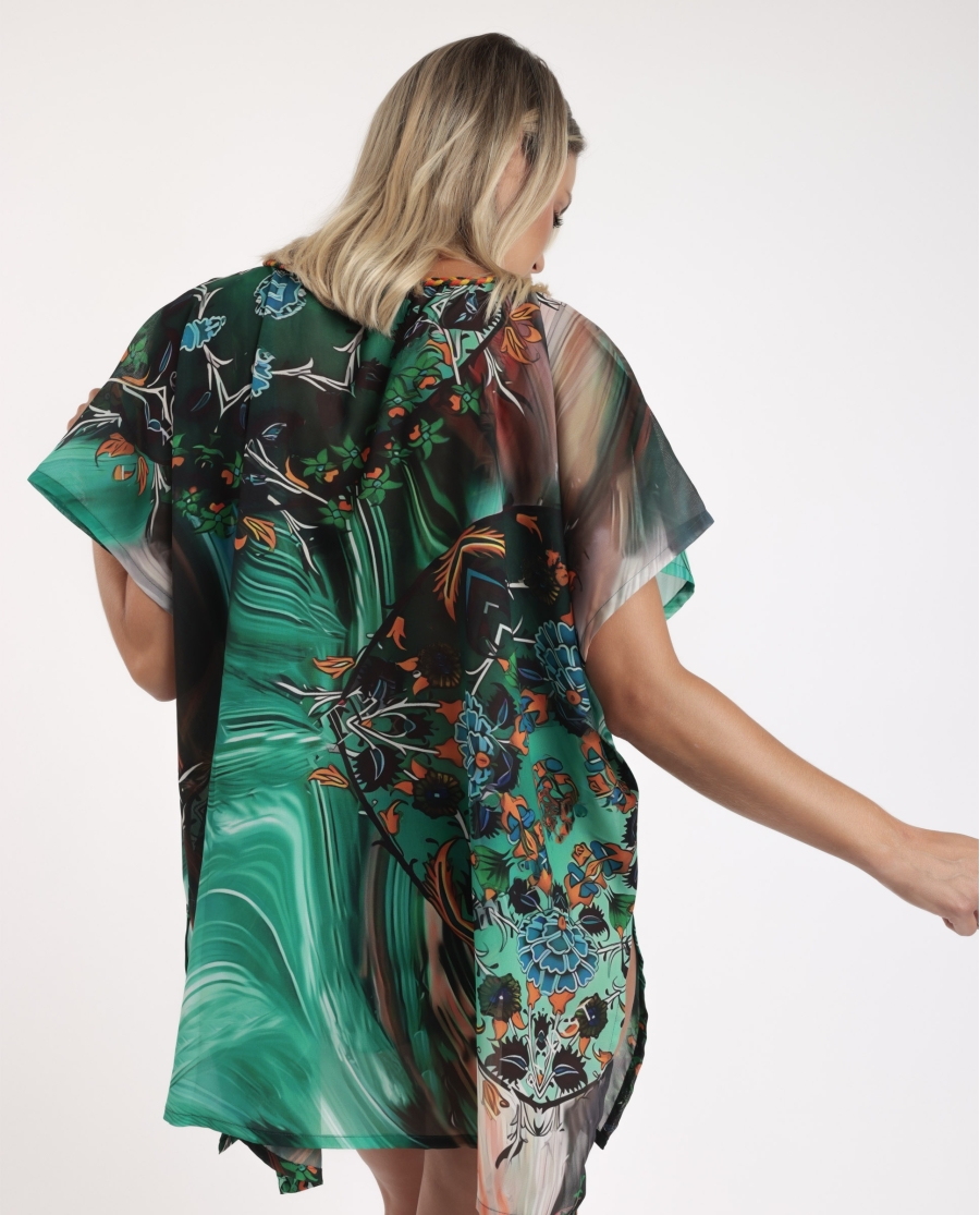 ADMAS Vestido Kaftan Manga Corta Turkish para Mujer TURQUESA ADMAS Vestido Kaftan Manga Corta Turkish para Mujer TURQUESA