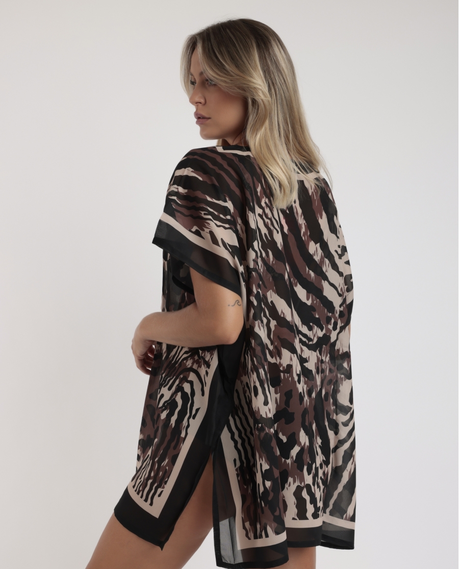 ADMAS Vestido Kaftan Manga Corta Elegant Skin para Mujer PIEL