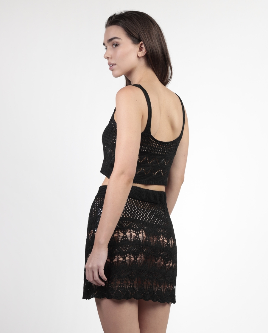 ADMAS Conjunto Top + Falda Total Look para Mujer NEGRO ADMAS Conjunto Top + Falda Total Look para Mujer NEGRO