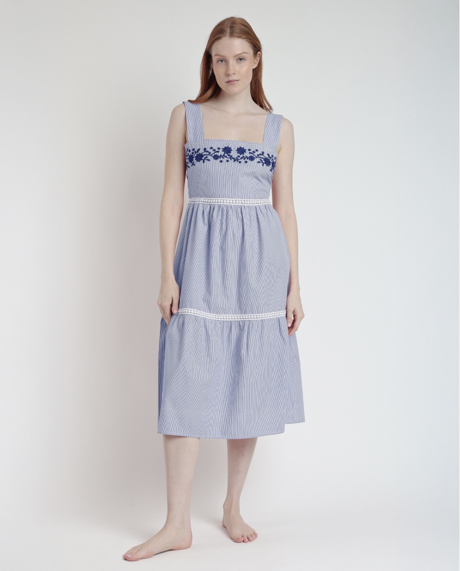 ADMAS Vestido Sin Mangas Sail Time para Mujer AZUL