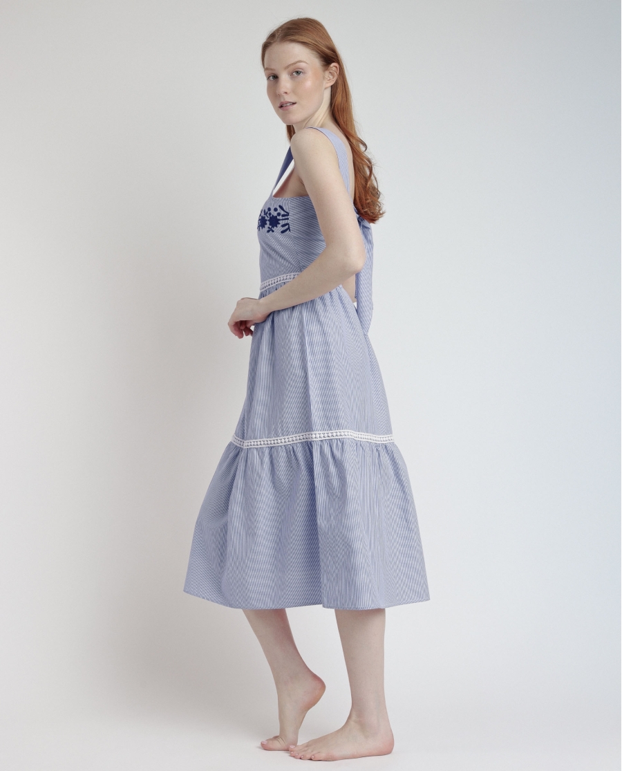 ADMAS Vestido Sin Mangas Sail Time para Mujer AZUL