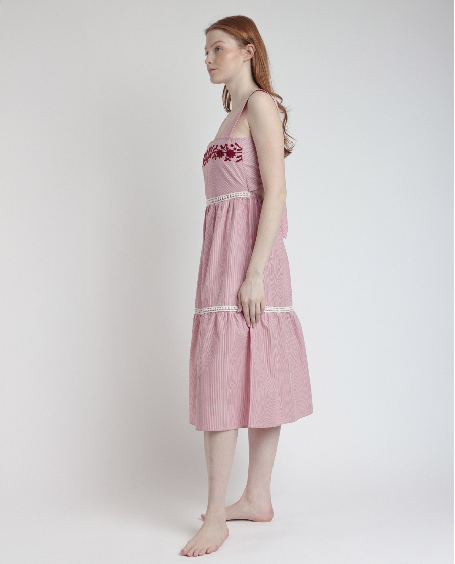 ADMAS Vestido Sin Mangas Sail Time para Mujer ROJO