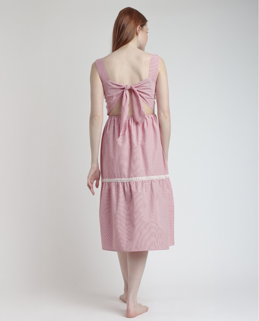 ADMAS Vestido Sin Mangas Sail Time para Mujer ROJO