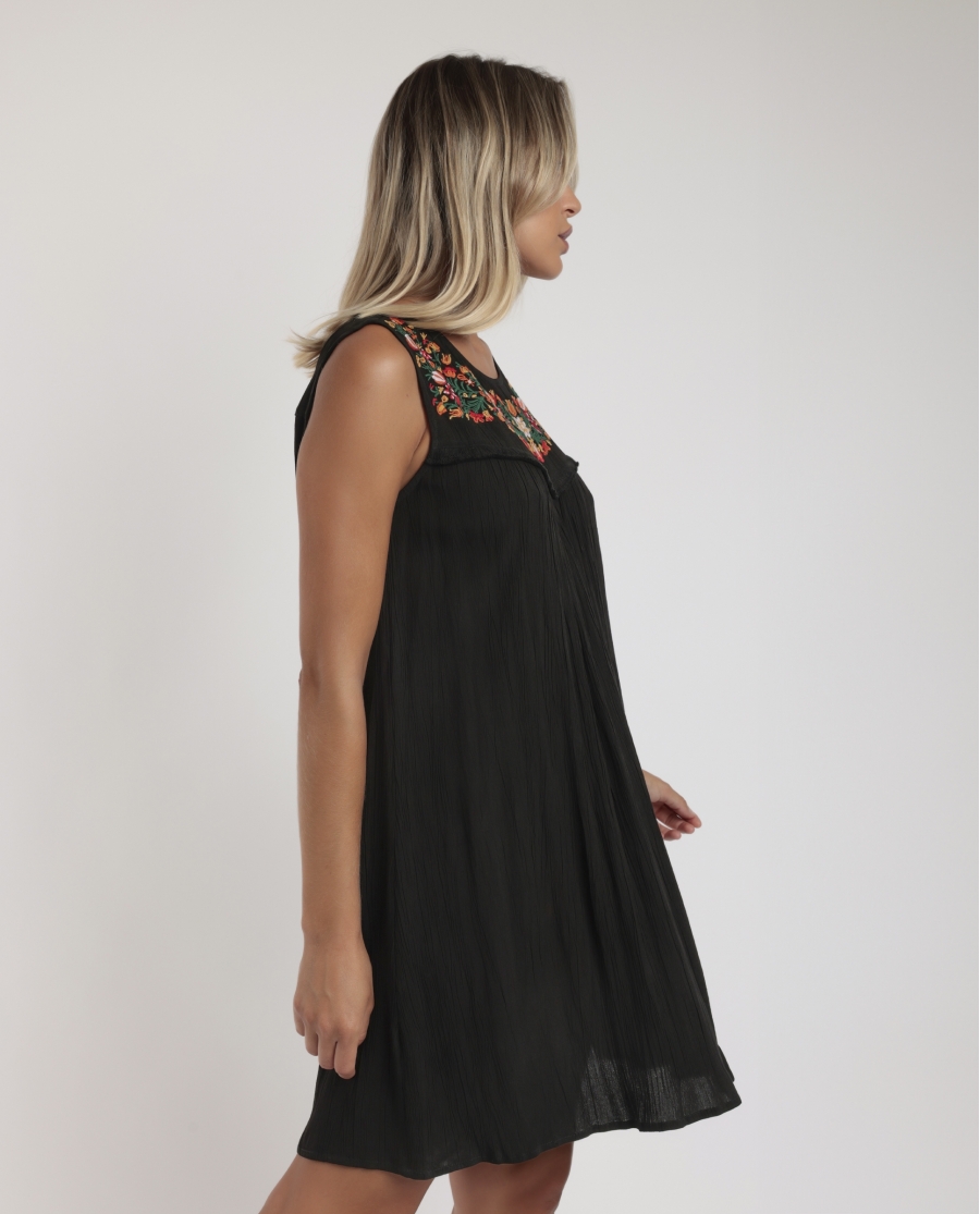 ADMAS Vestido Sin Mangas Garden Of Delights para Mujer NEGRO ADMAS Vestido Sin Mangas Garden Of Delights para Mujer NEGRO