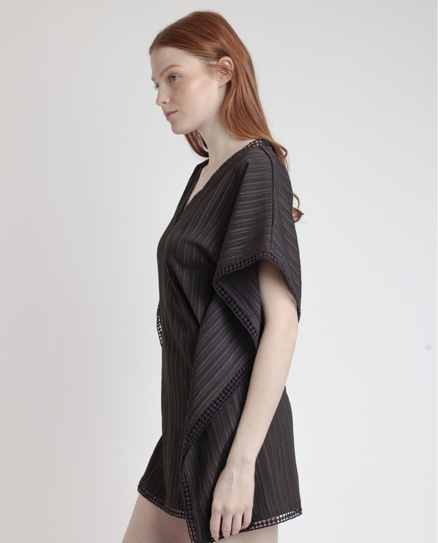 ADMAS Vestido Manga Corta Azores para Mujer NEGRO