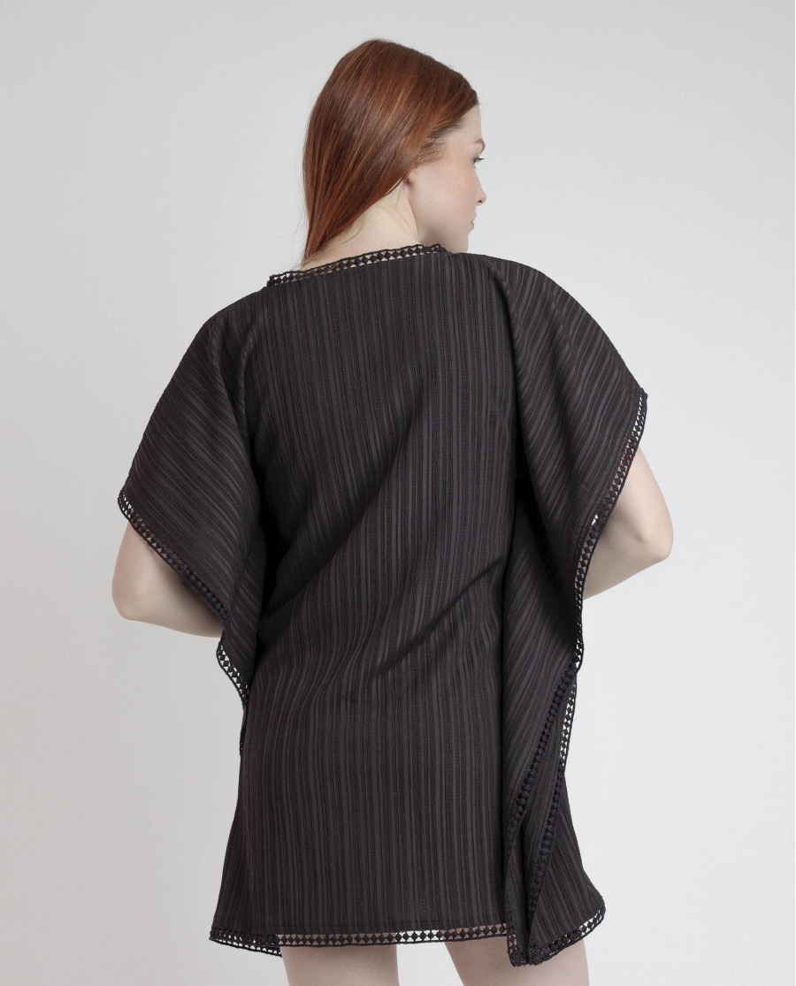 ADMAS Vestido Manga Corta Azores para Mujer NEGRO