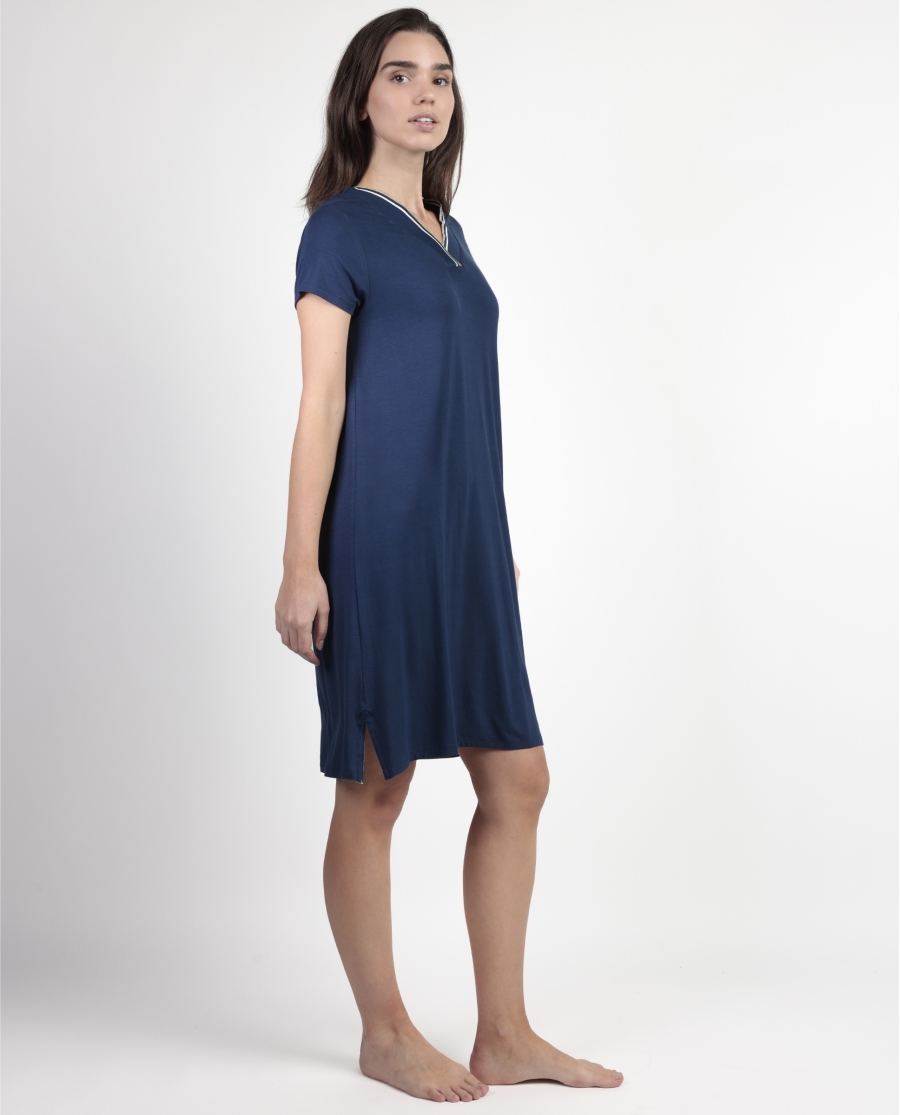 ADMAS Vestido Manga Corta Sport Luxe para Mujer MARINO