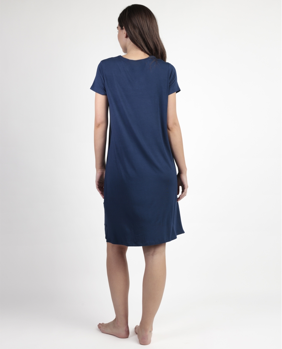 ADMAS Vestido Manga Corta Sport Luxe para Mujer MARINO