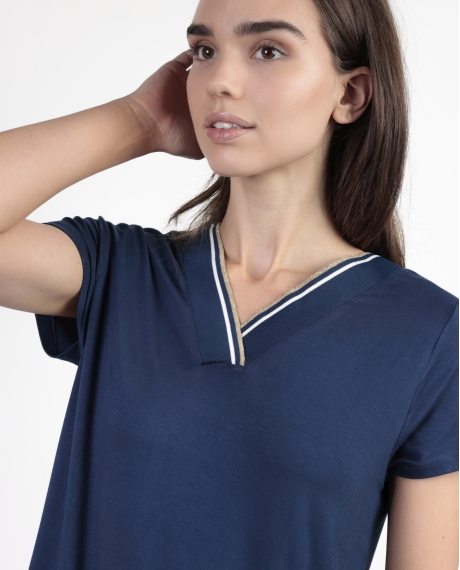 ADMAS Vestido Manga Corta Sport Luxe para Mujer MARINO 2