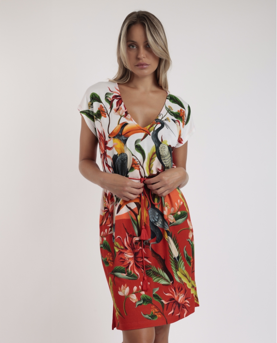 ADMAS Vestido Manga Corta Swim Studs para Mujer CALDERA