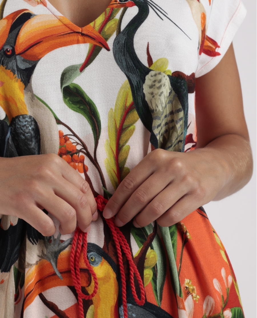 ADMAS Vestido Manga Corta Swim Studs para Mujer CALDERA