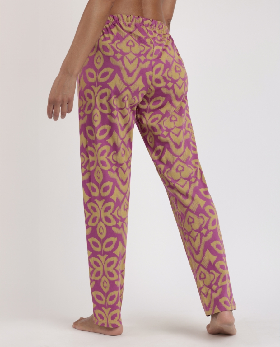 ADMAS Pantalón Largo Pink & Green para Mujer MORADO
