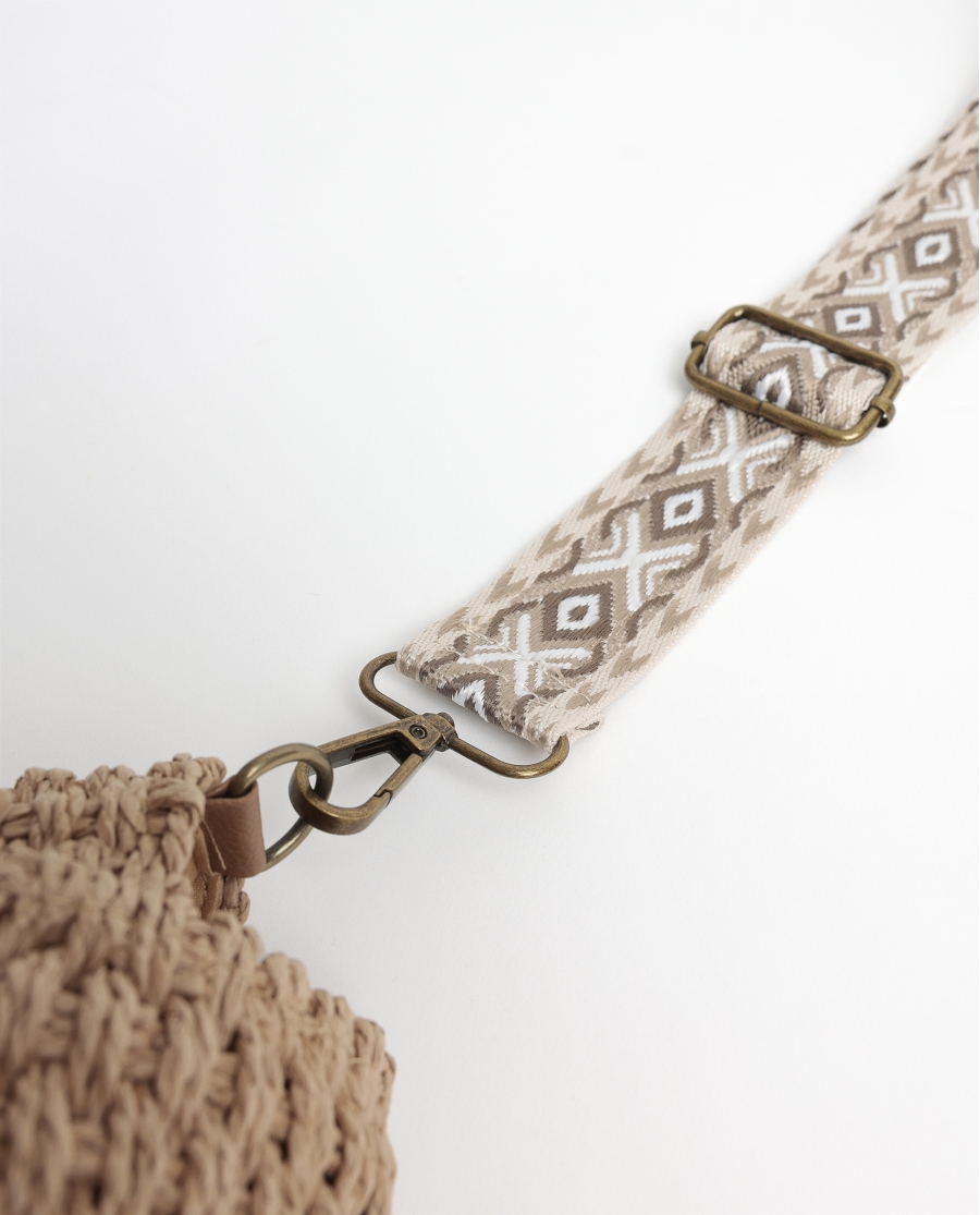 ADMAS Bolso Playa Asa Cenefa para Mujer MARRON ADMAS Bolso Playa Asa Cenefa para Mujer MARRON