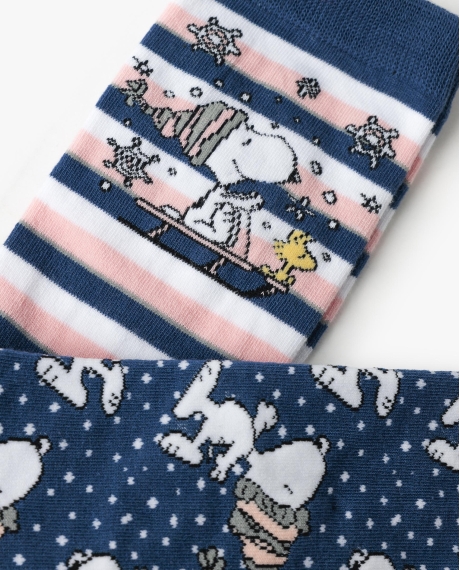 PEANUTS Calcetín de Caña Normal Snow Drift para Mujer, (Caja de 6 pares) SURTIDO 2