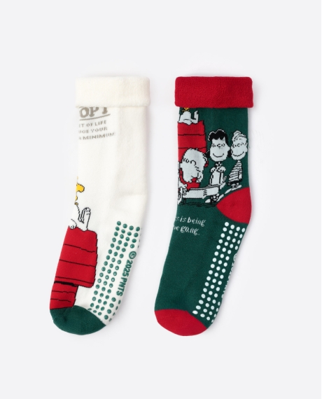 PEANUTS Calcetín Antideslizante Peanuts House para Mujer, (Caja de 6 pares) SURTIDO