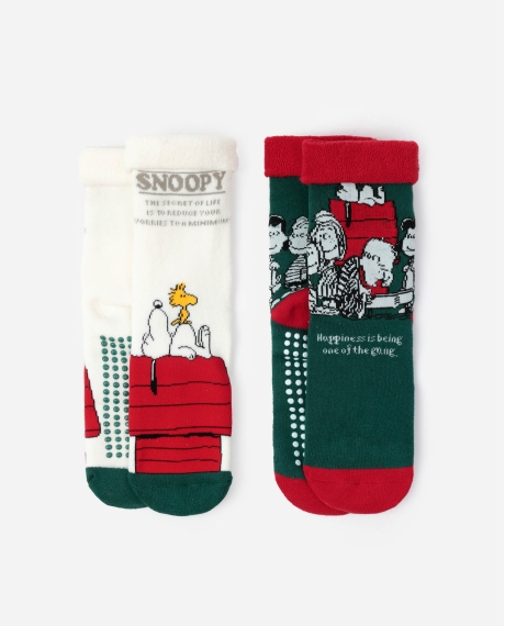 PEANUTS Calcetín Antideslizante Peanuts House para Mujer, (Caja de 6 pares) SURTIDO 2