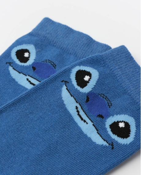 DISNEY Calcetín de Caña Normal Stitch & Angel para Mujer, (Caja de 6 pares) SURTIDO 2