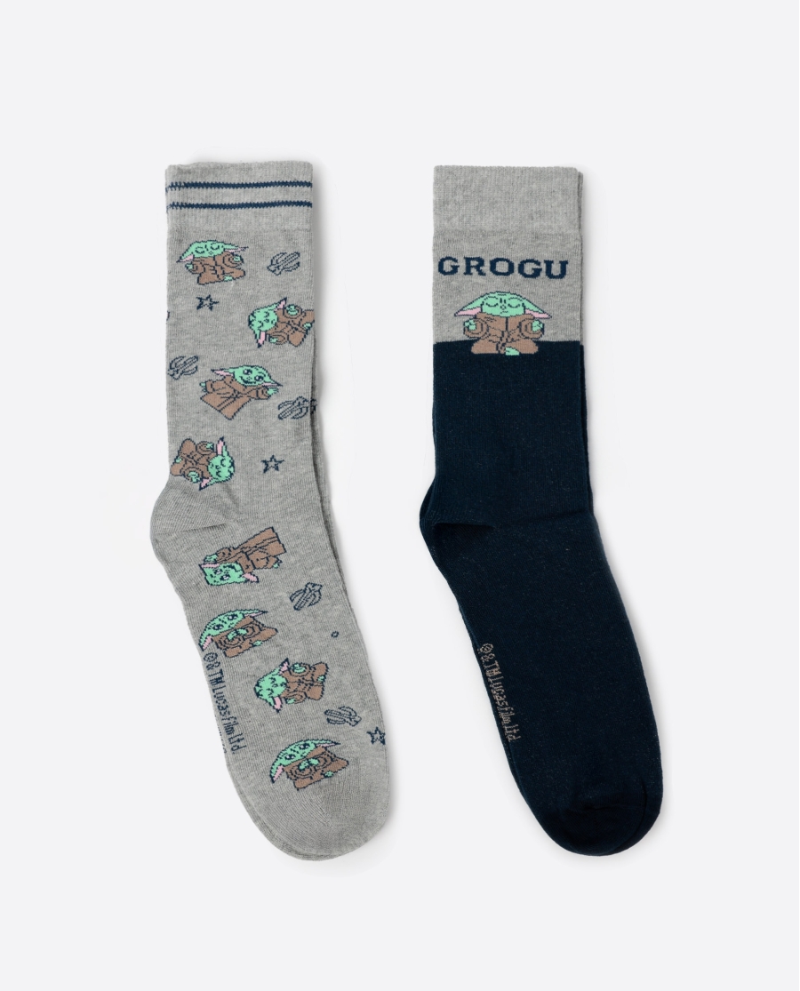STAR WARS MANDALORIAN Calcetín de Caña Normal Grogu Cute para Hombre, (Caja de 6 pares) SURTIDO STAR WARS MANDALORIAN Calcetín de Caña Normal Grogu Cute para Hombre, (Caja de 6 pares) SURTIDO